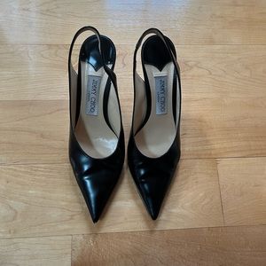 JIMMY CHOO Patent Leather Slingback Pumps